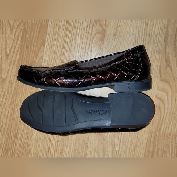 Clarks Womens Leather Crocodile/Alligator/Snakeskin Print Loafers Shoes 9.5 - Picture 5 of 8